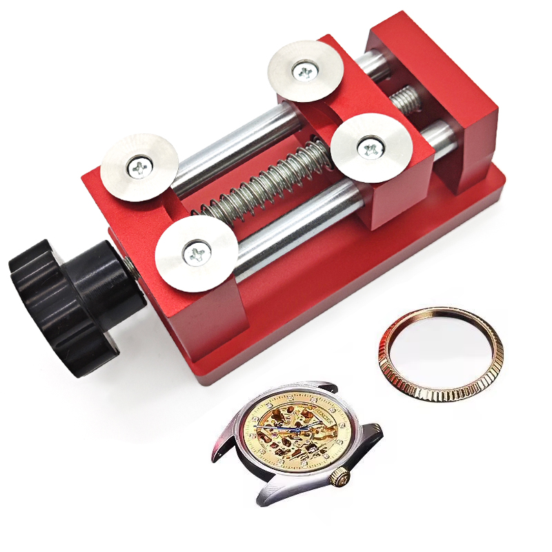 Luxury Watch Repair - 時計職人のための時計ベゼルリムーバーとオープナー、ベゼルリムーバー、4つのラウンドブレード、時計職人ツール、修理メンテナンス、時計ベゼルバッフル取り外しツール