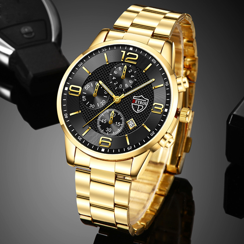 Luxury Watch Holder For Men - 時計 メンズスポーツウォッチ,クォーツ,ステンレススチール,カジュアル,発光,レザー,男性
