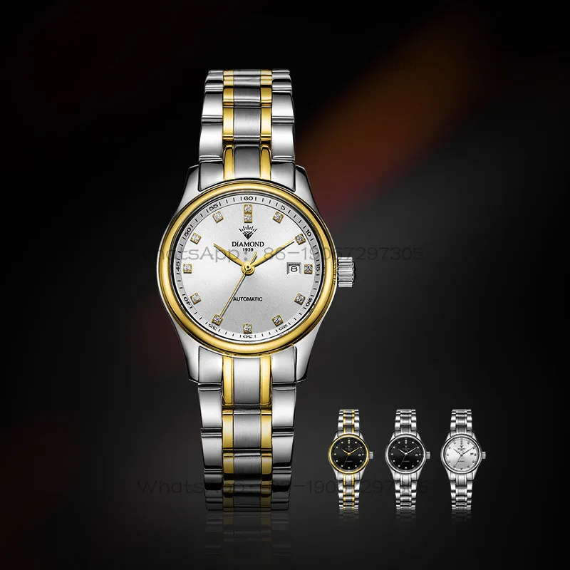 Luxury Watch Diamond - タイムアイランドウォッチストア 上海ダイヤモンド レディース自動巻き腕時計、ダイヤモンド高級スケルトン機械式腕時計