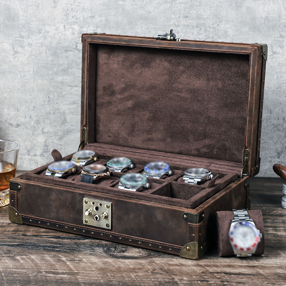 Luxury Watch Vintage - CONTACT'S FAMILY 8 レザーカスタムウォッチケース ヴィンテージ 8グリッド