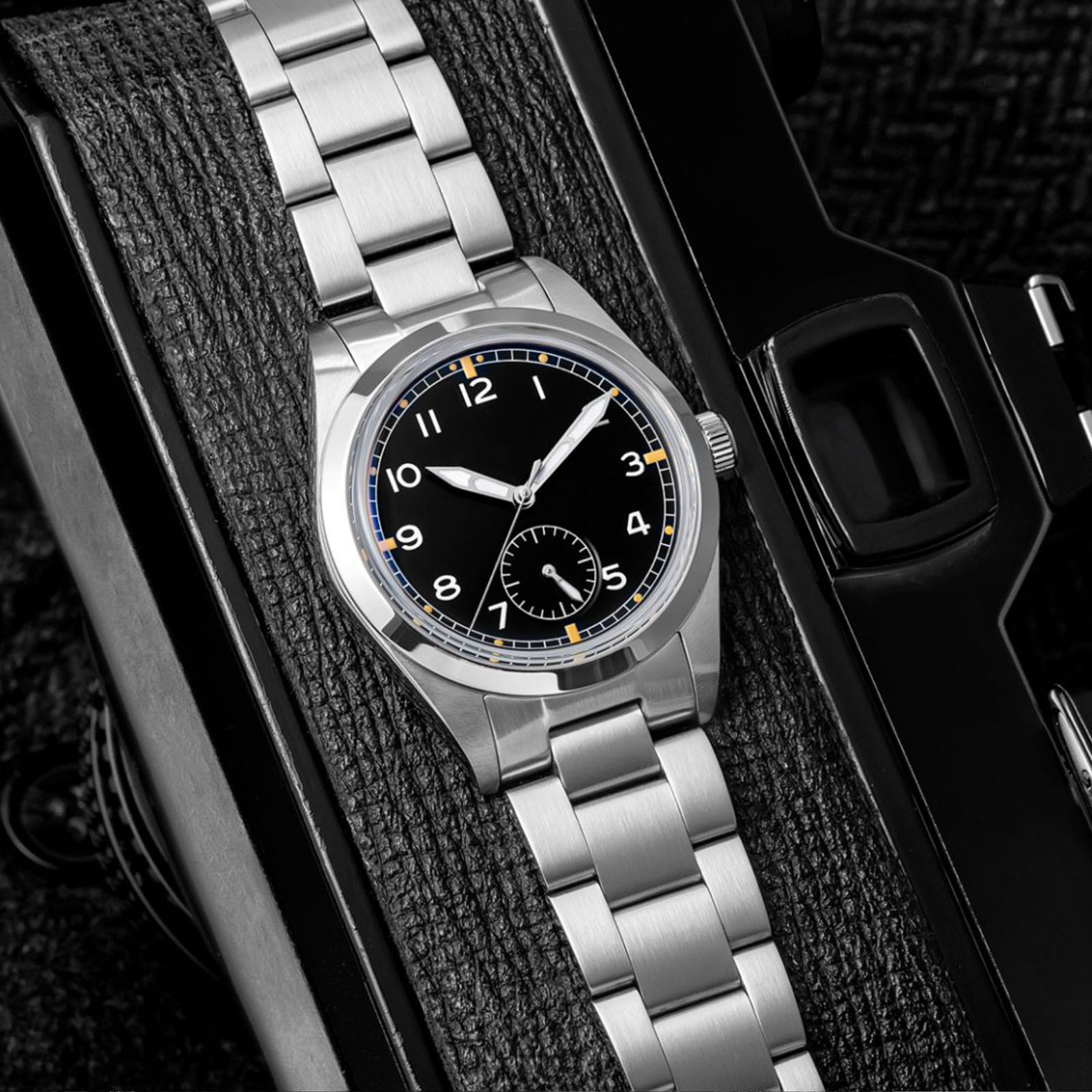 Luxury Watch It - ADDIESDIVE ステンレス鋼日本 VH60 クォーツ時計バブルミラーガラス C3/BGW9 超発光時計