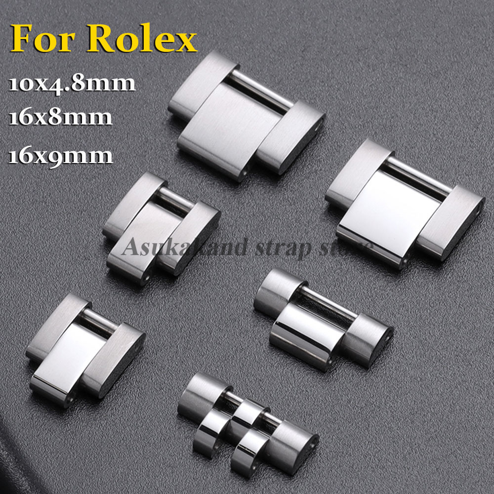 Luxury Watch Logos - 16x8mm/16x9mm/10x4.8mmメタルエクステンションリンク、ロレックス プレジデント オイスター ジュビリーウォッチストラップ用、GMT サブマリーナ デイトナ