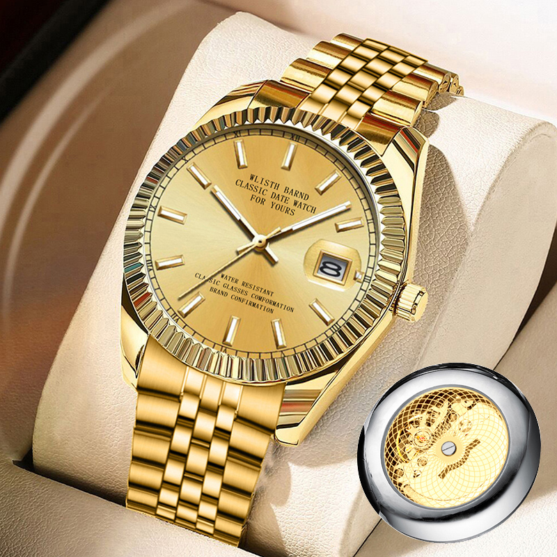 Luxury Watch Trading - メンズメカニカルクォーツ時計,バタフライバックル,防水,カジュアル,ファッショナブル,外国貿易,ベストセラー,新品