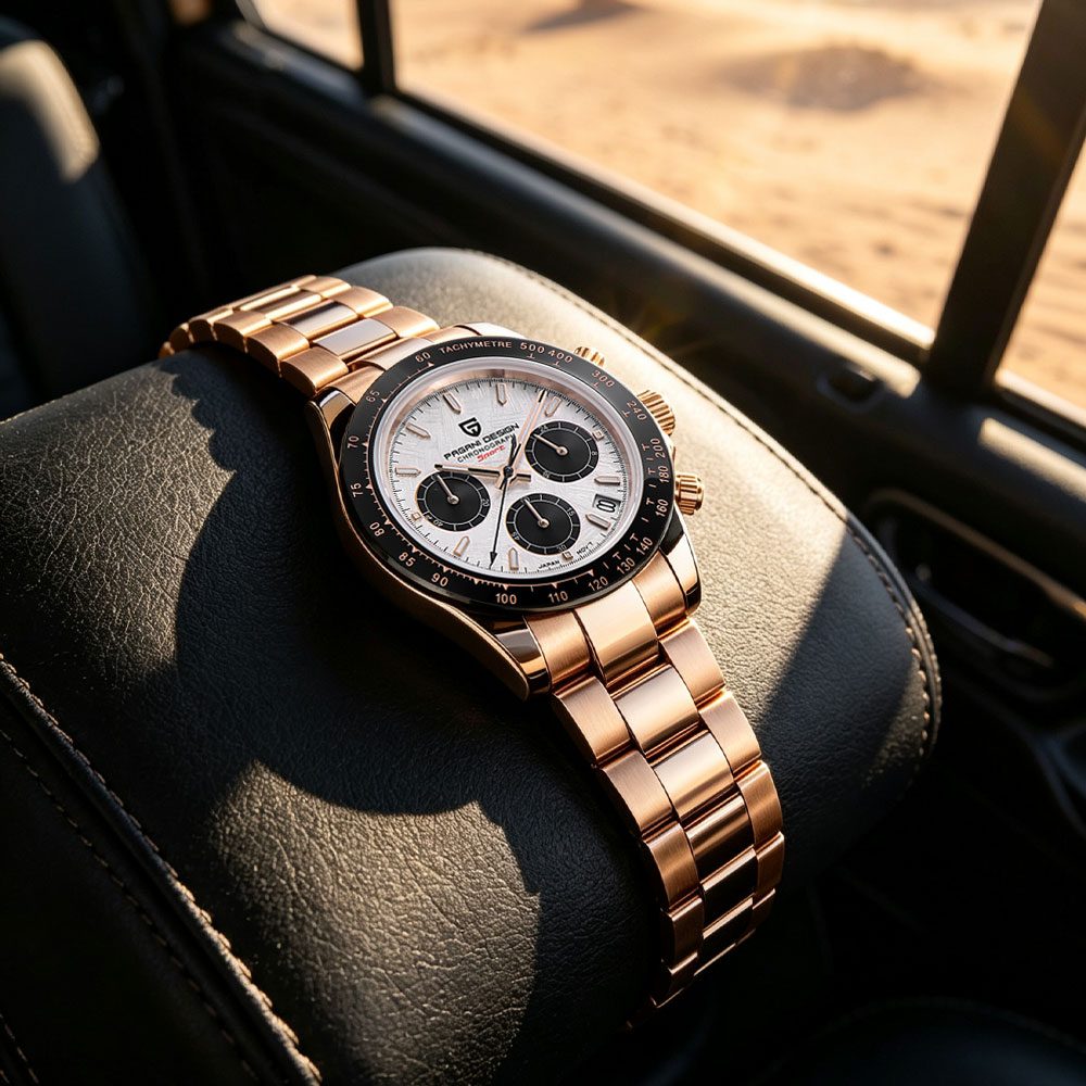 Luxury Watch Logos - トップブランドパガーニデザイン高級メンズ腕時計多機能クロノグラフ VK63 クォーツ時計防水カレンダー発光ギフト時計