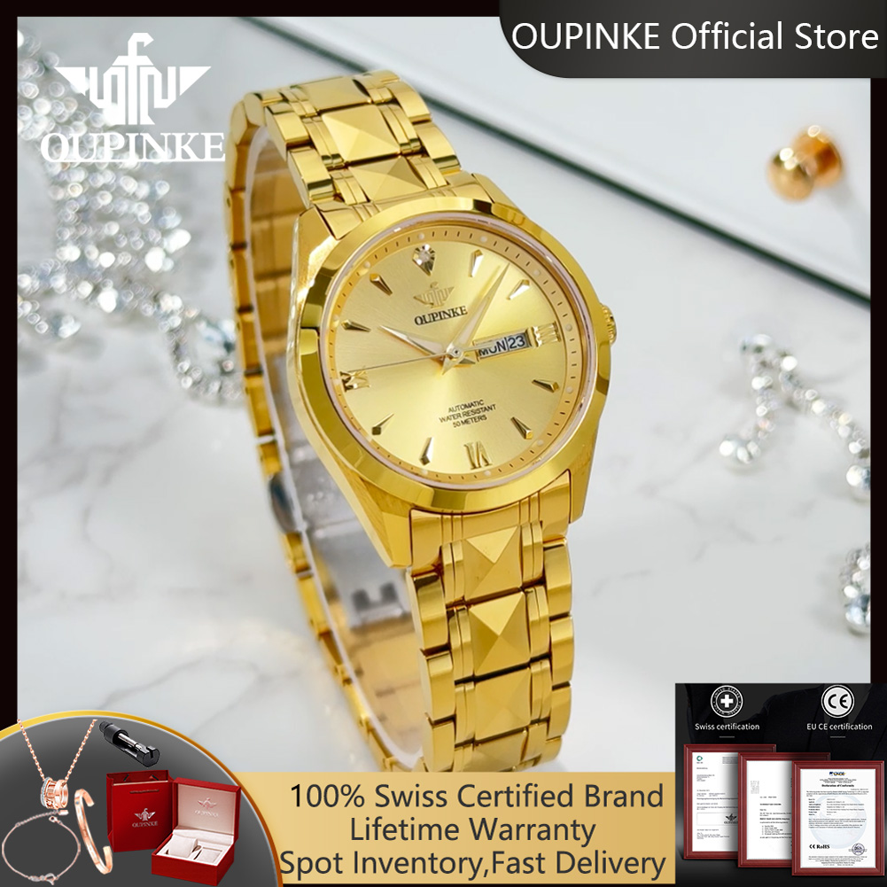Luxury Watch Japan - OUPINKE 3306 本物のダイヤモンド レディース腕時計 オリジナル 50M防水