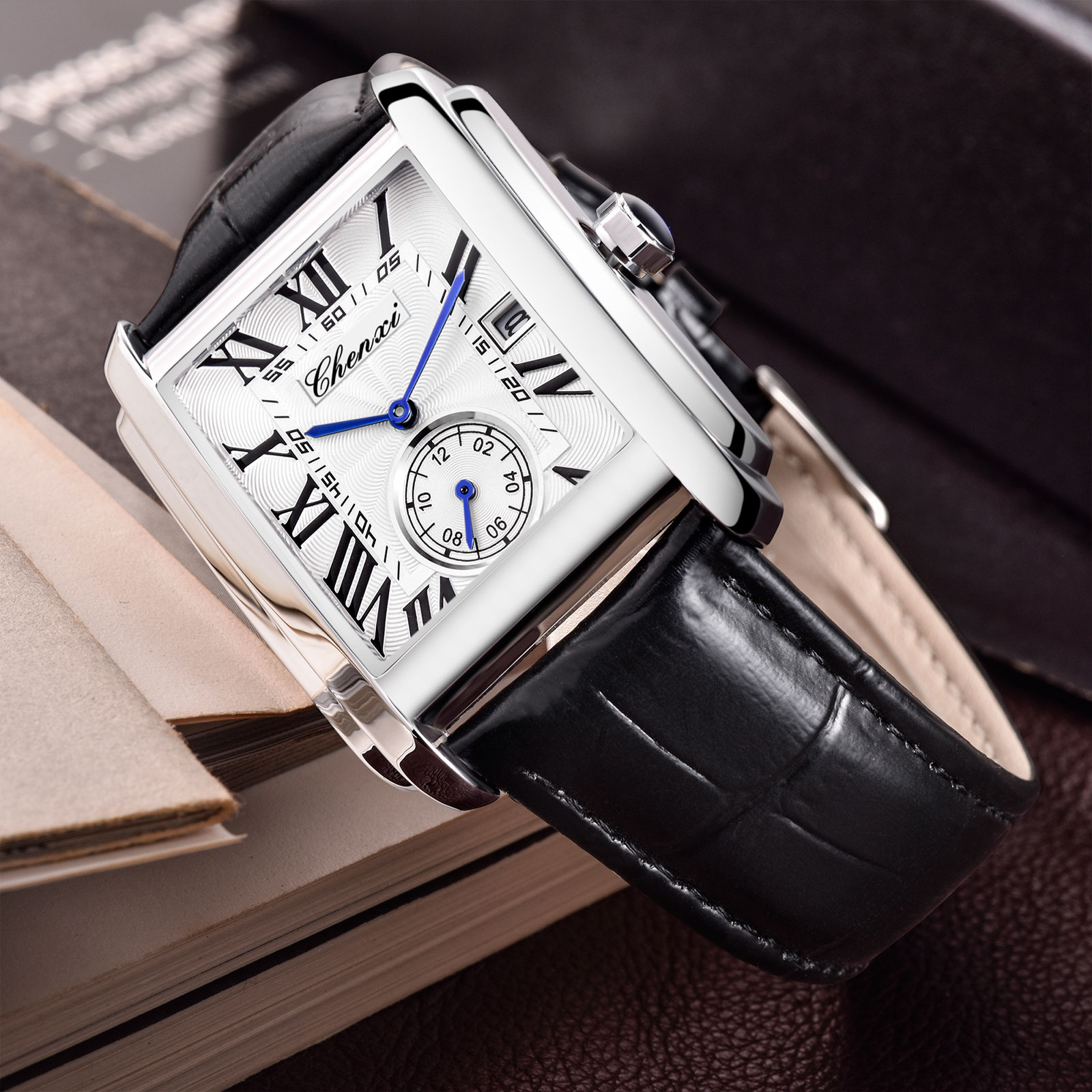 Chenxi 8216 新ファッションボーイクラシック長方形 - Luxury Watch Holder For Men のレビューと価格