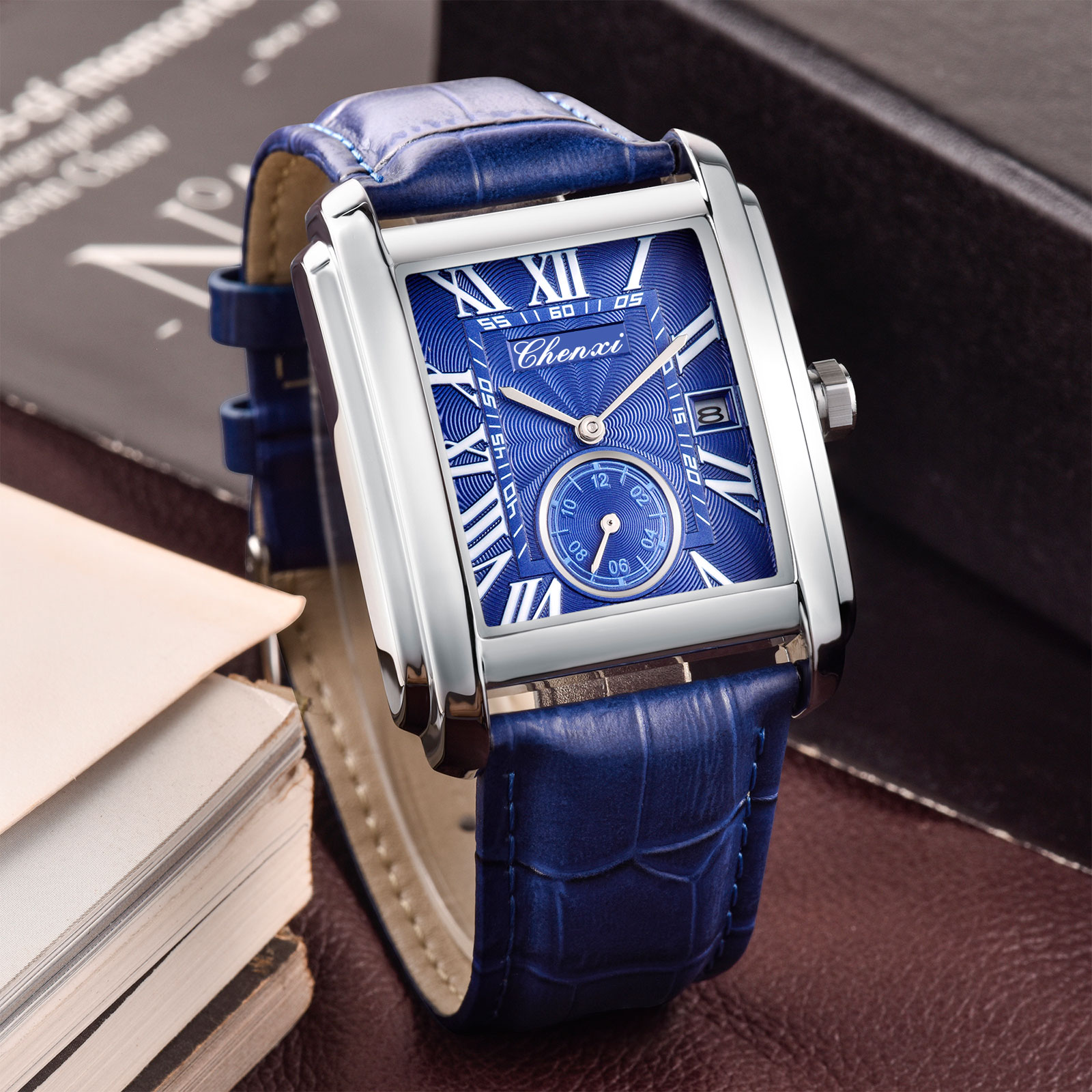Chenxi 8216 新ファッションボーイクラシック長方形 - Luxury Watch Holder For Men のレビューと価格