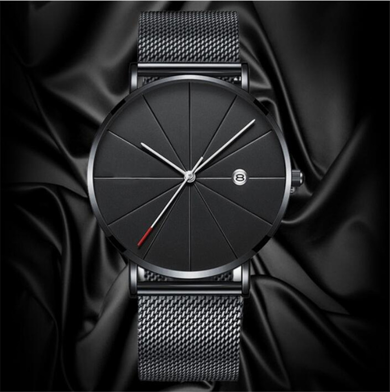 高級メンズウォッチ,超薄型,ステンレススチール,メッシュ,ク - Dress Watch Ultra Thin のレビューと価格