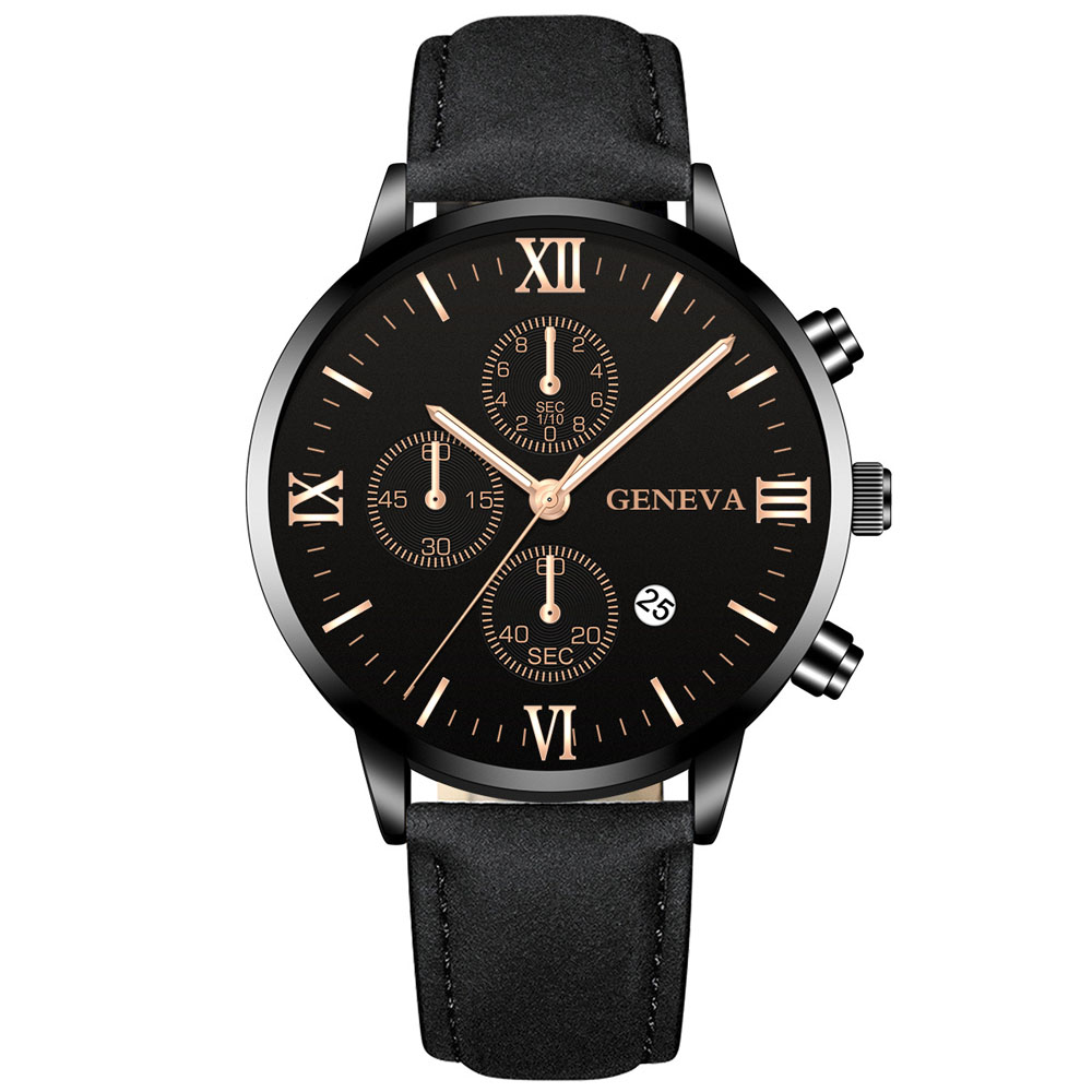 ジュネーブファッション男性日付合金ケース合成皮革アナログクォ - Luxury Watch Holder For Men のレビューと価格