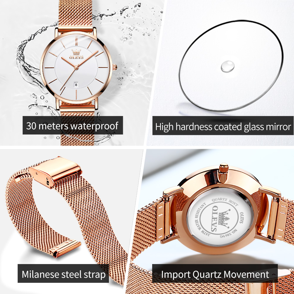 OLEVS レディース腕時計 5869 エレガントでおしゃれ - Luxury Watch Logos のレビューと価格
