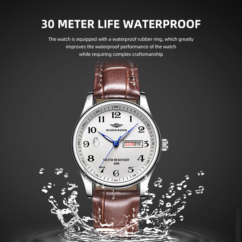 WLISTH 高級ブランドメンズ腕時計クォーツ時計アラビア数 - Luxury Watch Holder For Men のレビューと価格
