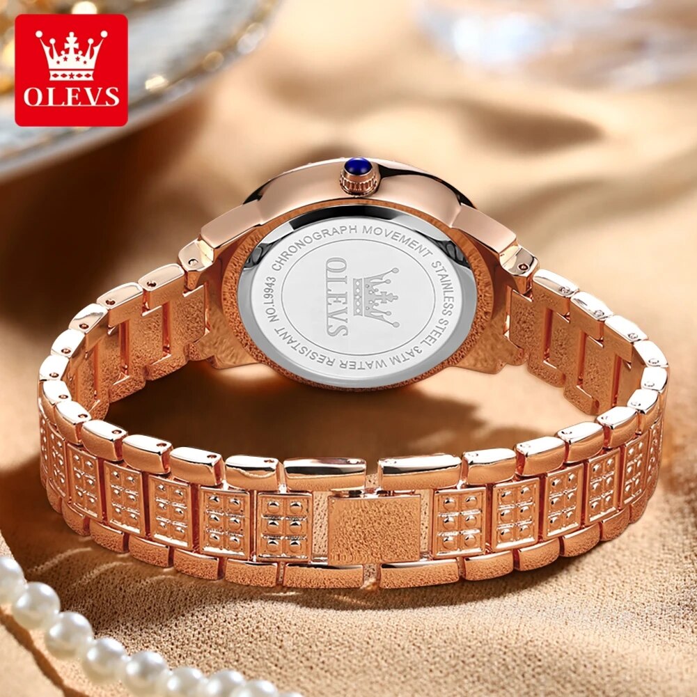 Olevs-レディースウォッチ,ラグジュアリークォーツ,エレ - Luxury Watch Diamond のレビューと価格