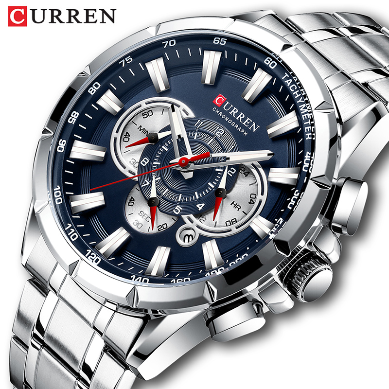 カレン-男性用腕時計,防水,ミリタリー,ステンレススチール, - Luxury Watch Japan のレビューと価格