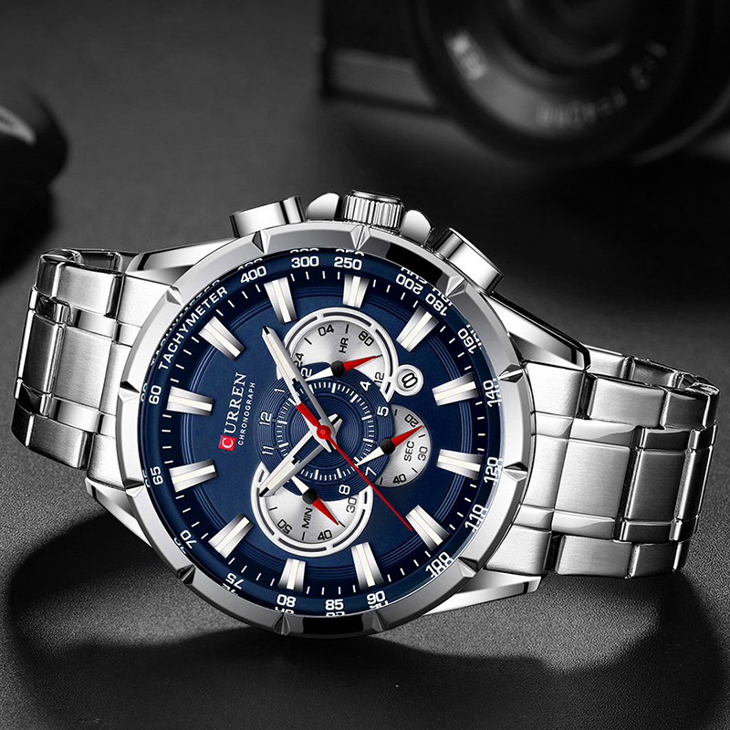 カレン-男性用腕時計,防水,ミリタリー,ステンレススチール, - Luxury Watch Japan のレビューと価格