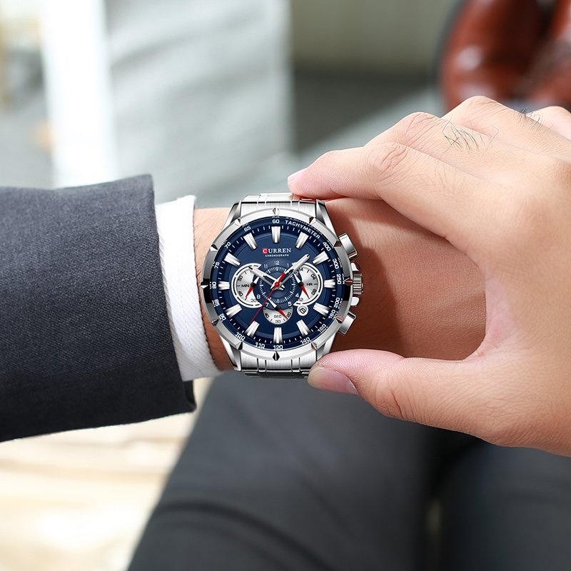 カレン-男性用腕時計,防水,ミリタリー,ステンレススチール, - Luxury Watch Japan のレビューと価格