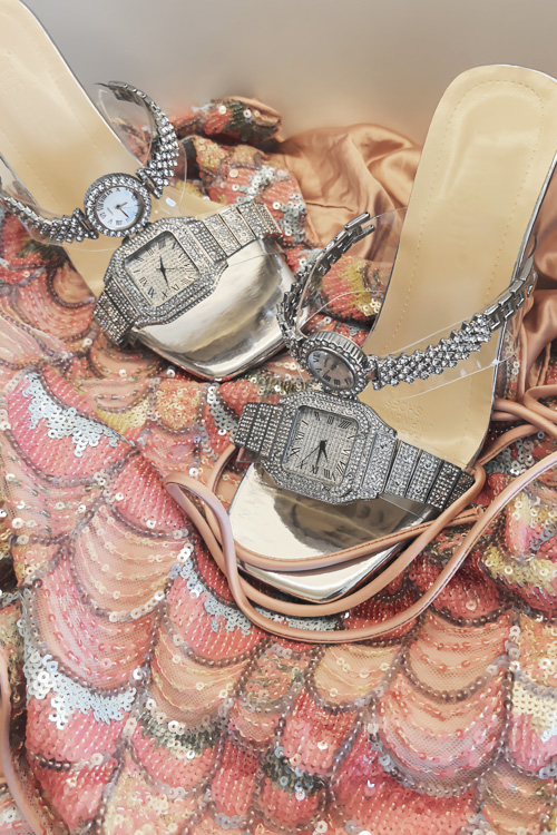 オリジナルデザインクリスタルウォッチハイヒールサンダルレディ - Luxury Watch Diamond のレビューと価格