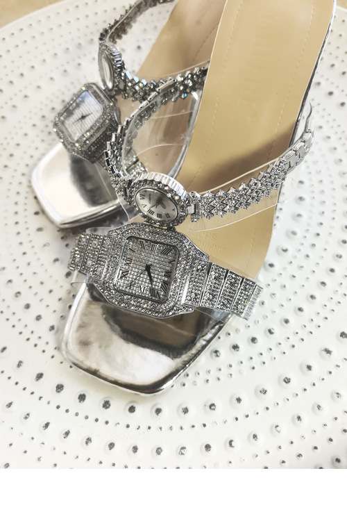 オリジナルデザインクリスタルウォッチハイヒールサンダルレディ - Luxury Watch Diamond のレビューと価格