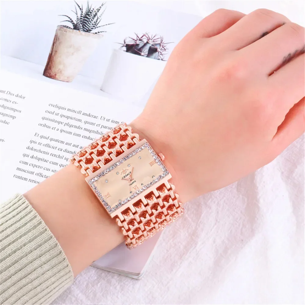 レディースファッション高級スクエアダイヤモンドクォーツ腕時計 - Luxury Watch Diamond のレビューと価格