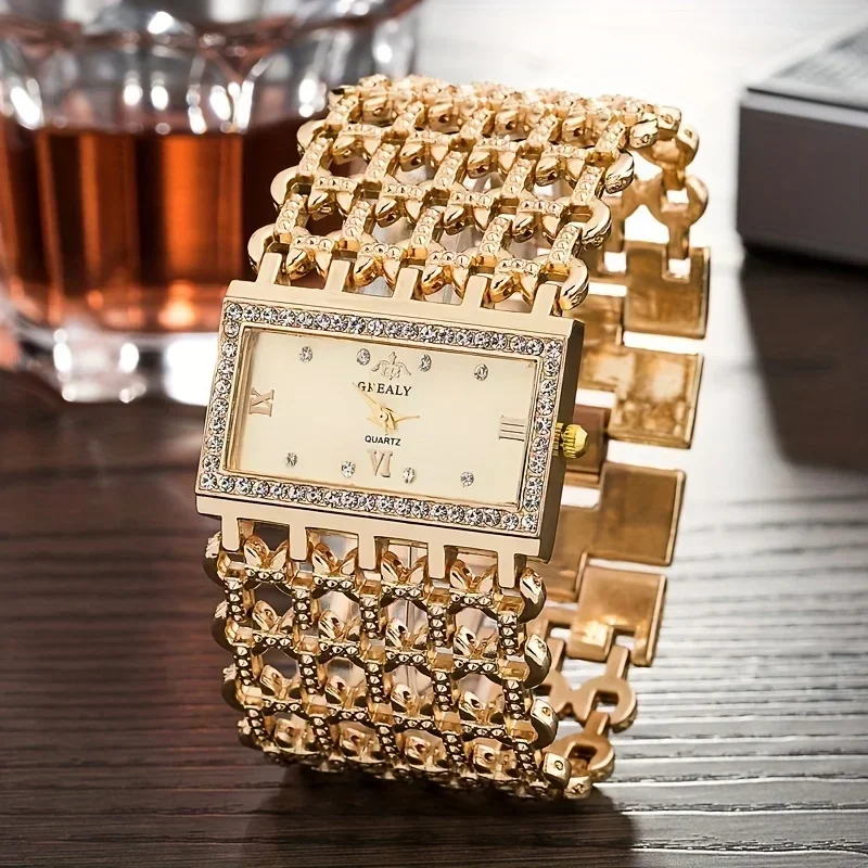 レディースファッション高級スクエアダイヤモンドクォーツ腕時計 - Luxury Watch Diamond のレビューと価格
