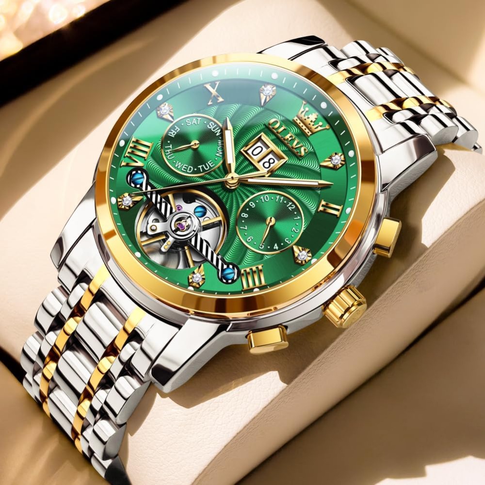 アナログクォーツ高級ダイヤモンド防水クロノグラフステンレスス - Luxury Watch Image のレビューと価格