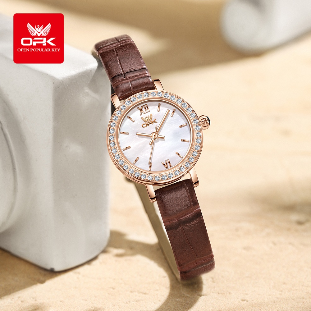 OPK 6063 ライト高級腕時計女性用小さなラウンドダイヤ - Luxury Watch Diamond のレビューと価格