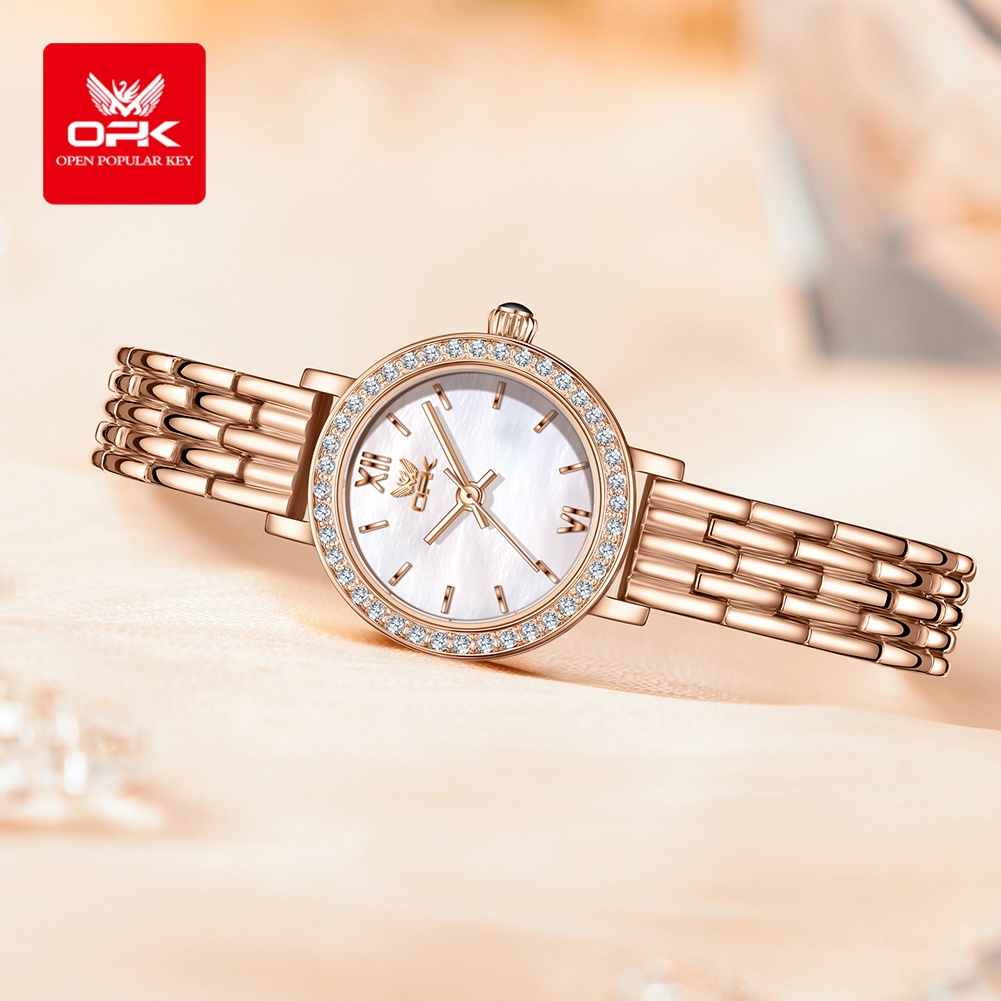 OPK 6063 ライト高級腕時計女性用小さなラウンドダイヤ - Luxury Watch Diamond のレビューと価格