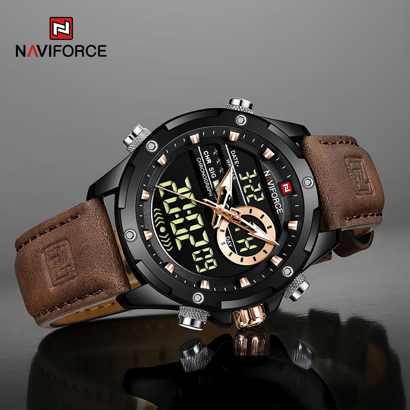 新しい NAVIFORCE メンズ腕時計クォーツクロノグラフ - Luxury Watch Holder For Men のレビューと価格