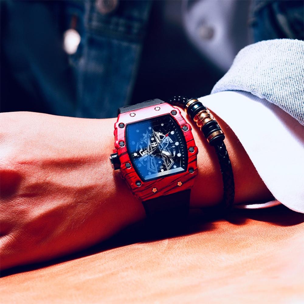 非常に人気のある機能的なメンズクォーツ腕時計で、ユニークな樽 - Luxury Watch It のレビューと価格