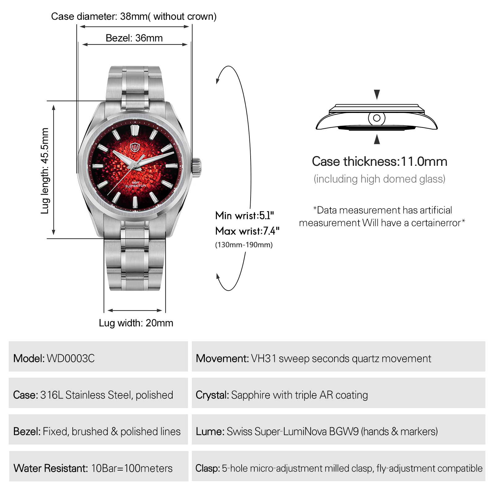 Watchdives 新しい WD0003C クォーツ時計マ - Luxury Watch Second Hand のレビューと価格