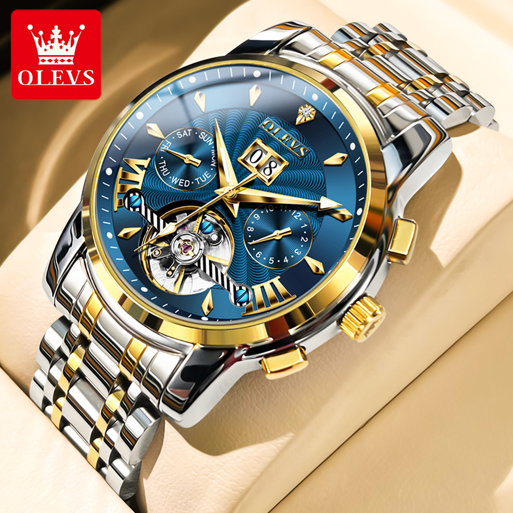 OLEVS メンズ腕時計高級ファッションファインスチールスト - Luxury Watch Display のレビューと価格