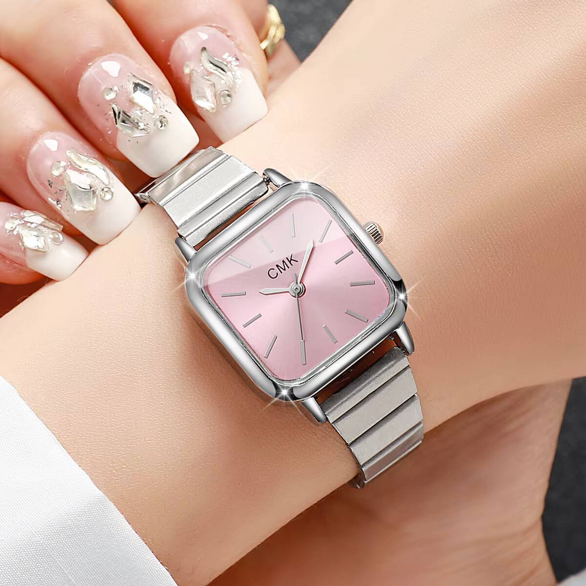 2/3/4/5/6 個ファッションスクエア女性用腕時計セット - Dress Watch Ultra Thin のレビューと価格