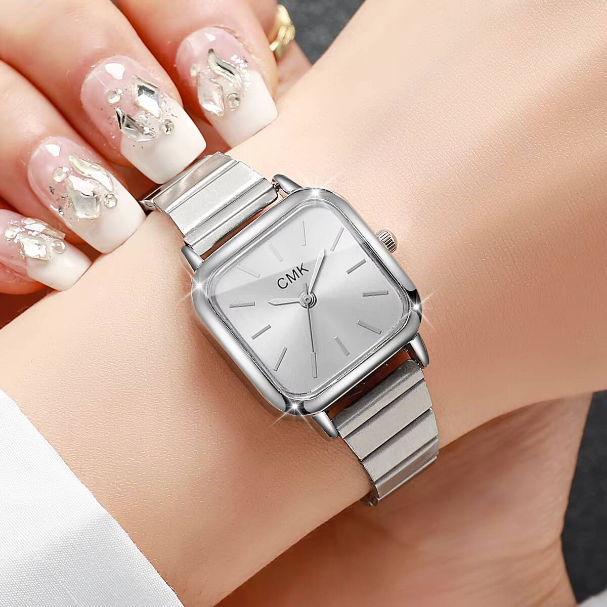 2/3/4/5/6 個ファッションスクエア女性用腕時計セット - Dress Watch Ultra Thin のレビューと価格