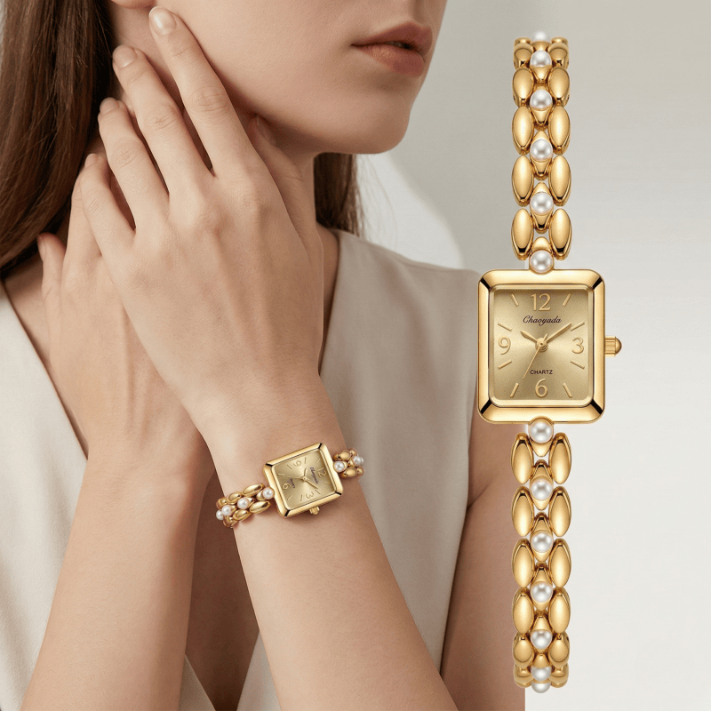高級ゴールデン女性用腕時計ファッションエレガントな長方形ダイ - Luxury Watch Vintage のレビューと価格
