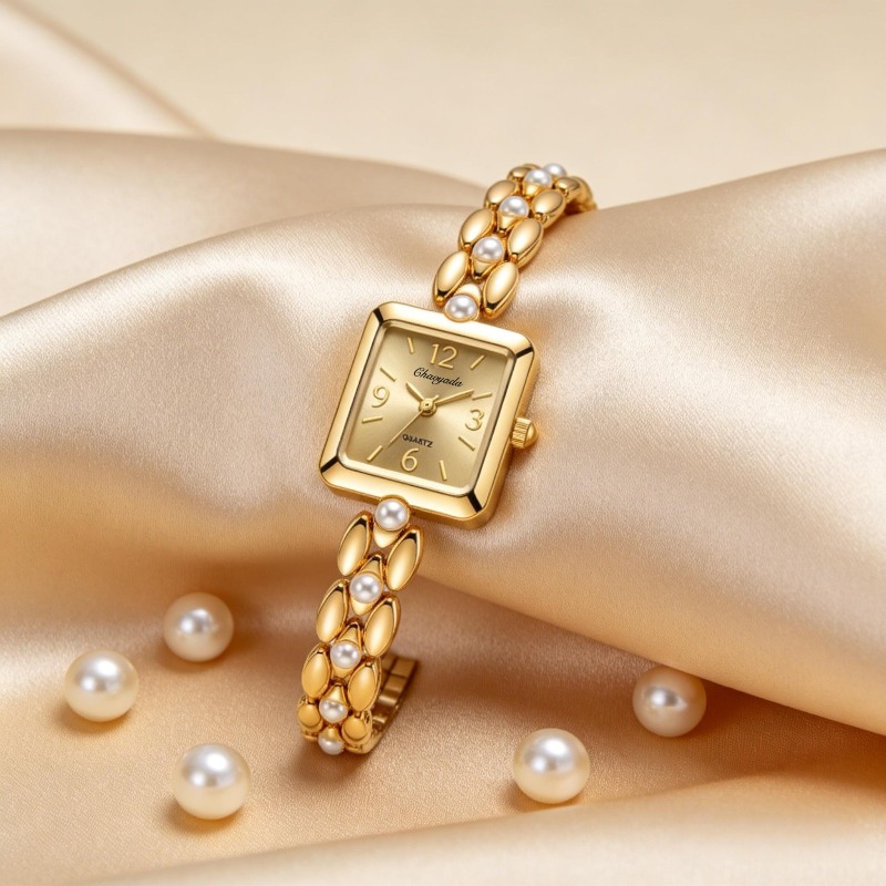 高級ゴールデン女性用腕時計ファッションエレガントな長方形ダイ - Luxury Watch Vintage のレビューと価格