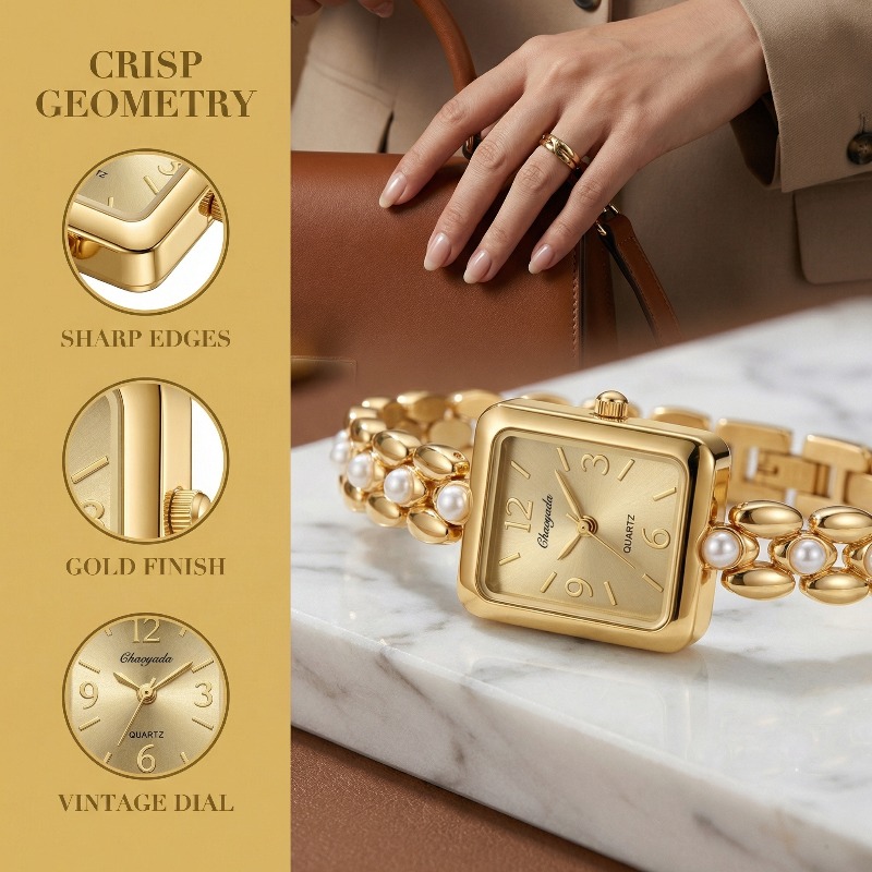 高級ゴールデン女性用腕時計ファッションエレガントな長方形ダイ - Luxury Watch Vintage のレビューと価格