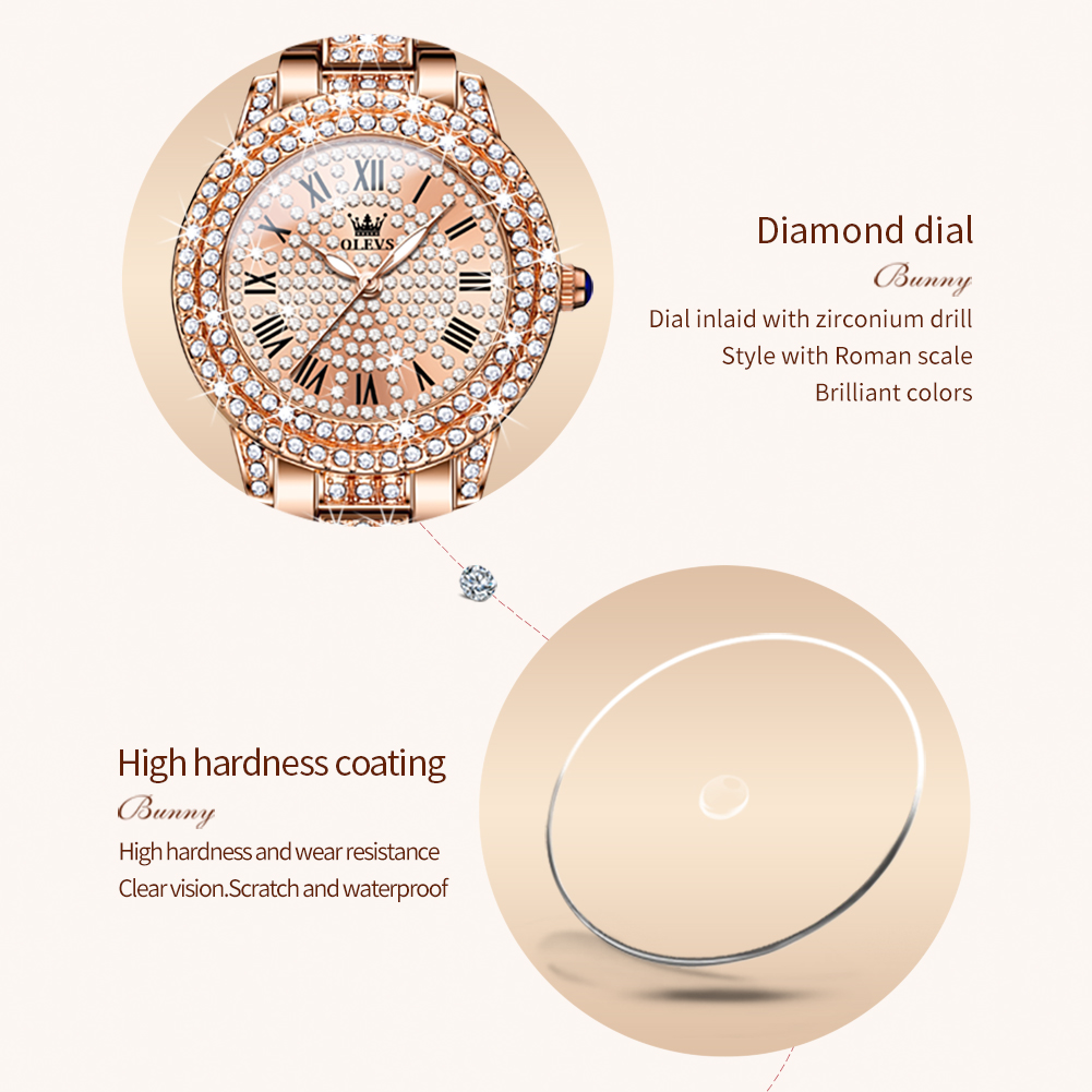 OLEVS 9943 高級オールダイヤモンドオリジナルクォー - Luxury Watch Diamond のレビューと価格