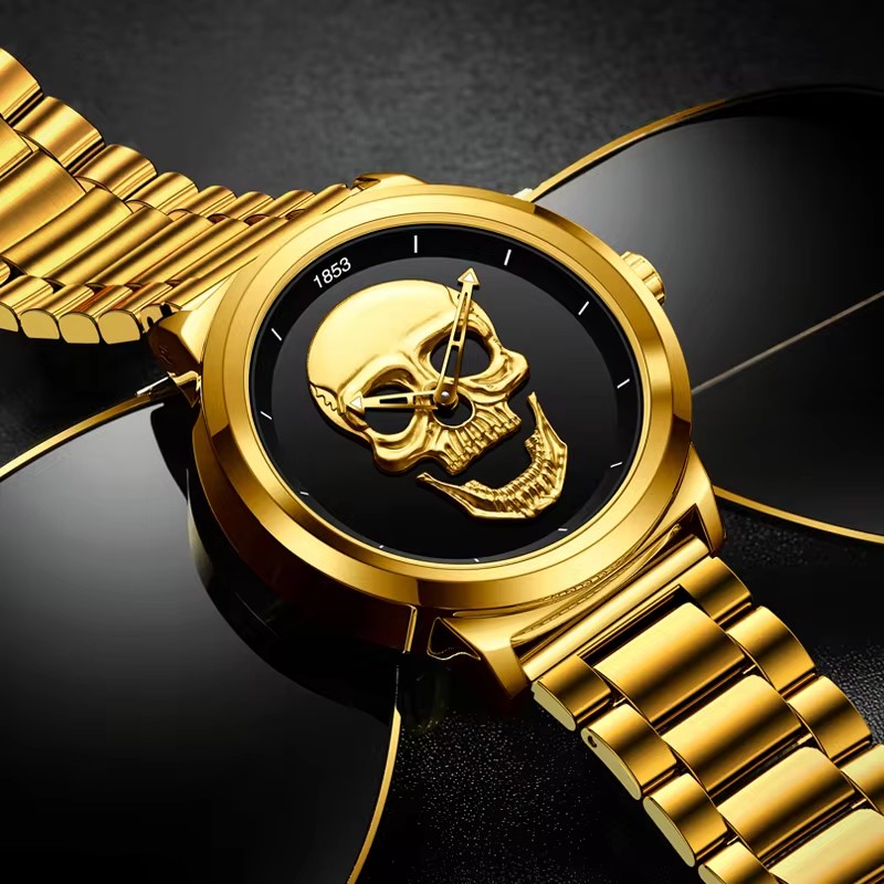 Lige-男性用クォーツ腕時計,スケルトン,クリエイティブ, - Luxury Watch Holder For Men のレビューと価格