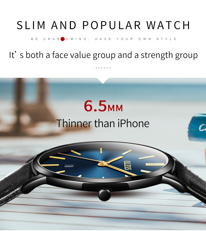 オリジナル OLEVS クォーツ時計男性用防水メンズ腕時計  - Dress Watch Ultra Thin のレビューと価格